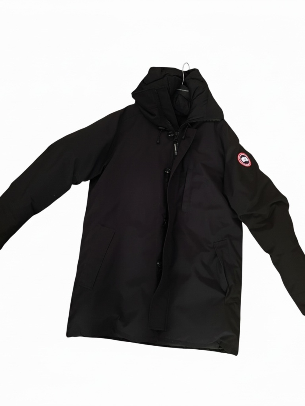 Canada Goose Black Men's Chateau Parka Non-Fur with Hood